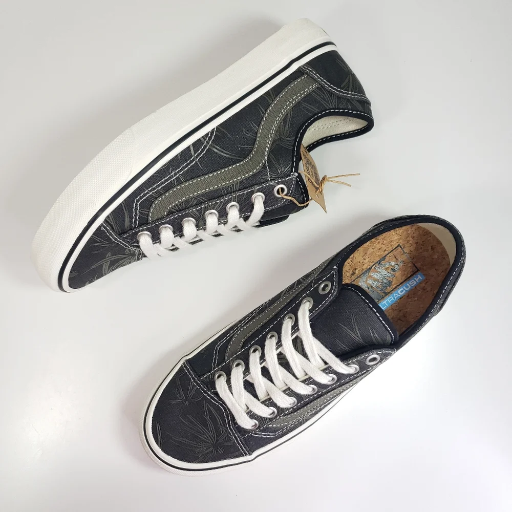 Vans Style 36 Decon SF Eco Theory Black Palm Skateboard shoes Sneakers Women's 9
